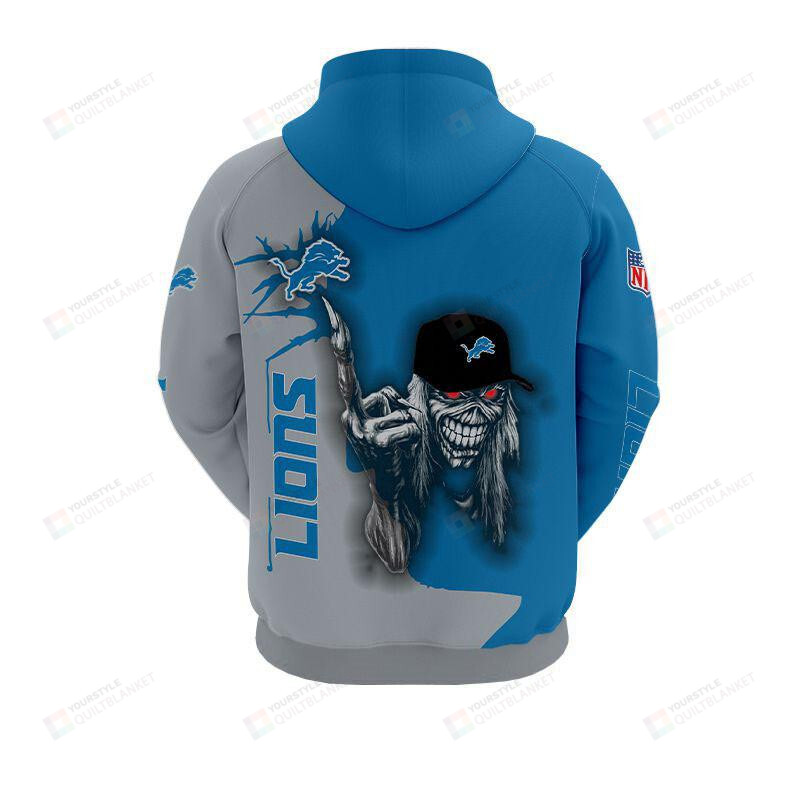 Iron Maiden Detroit Lions 3D All Over Print Hoodie Hoodie