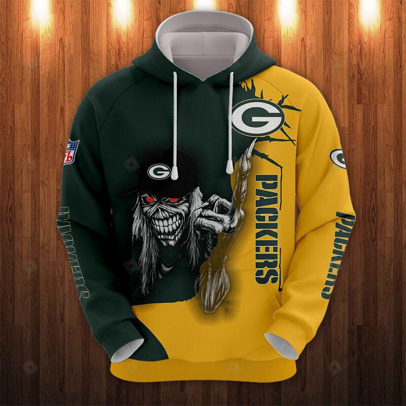 Iron Maiden Green Bay Packers 3D All Over Print Hoodie Hoodie