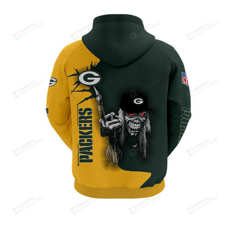 Iron Maiden Green Bay Packers 3D All Over Print Hoodie Hoodie