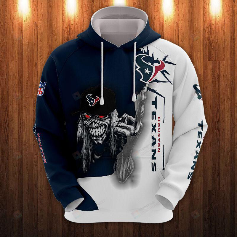 Iron Maiden Houston Texans 3D All Over Print Hoodie Hoodie
