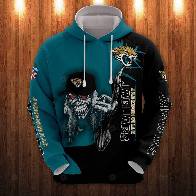 Iron Maiden Jacksonville Jaguars 3D All Over Print Hoodie Hoodie