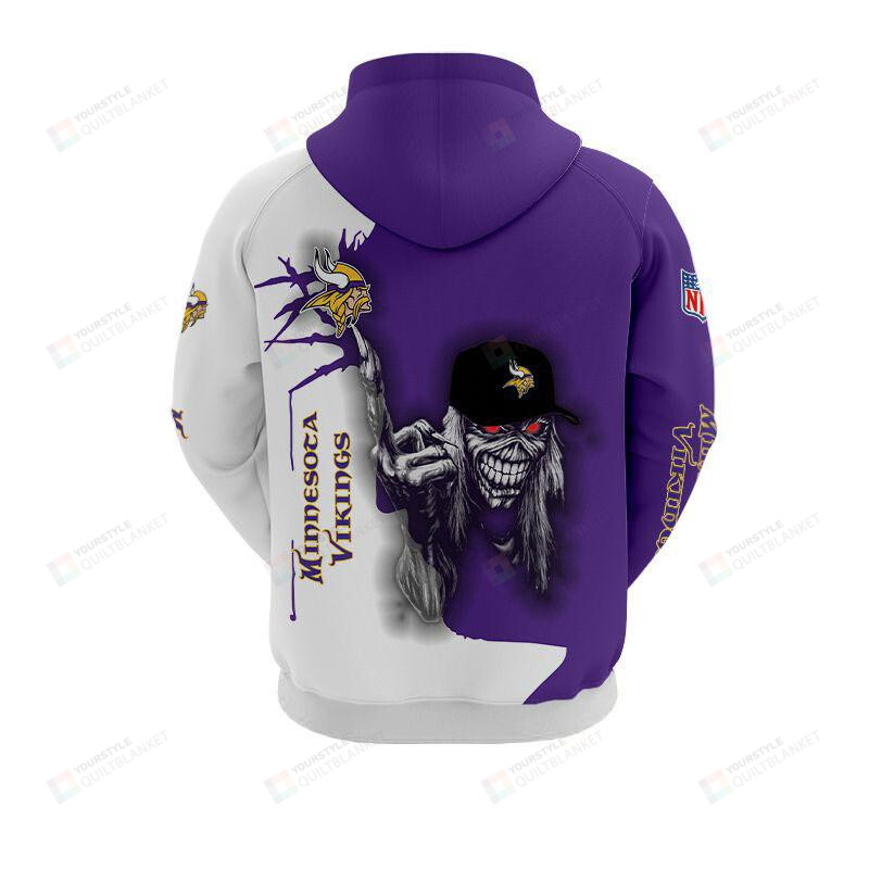 Iron Maiden Minnesota Vikings 3D All Over Print Hoodie Hoodie