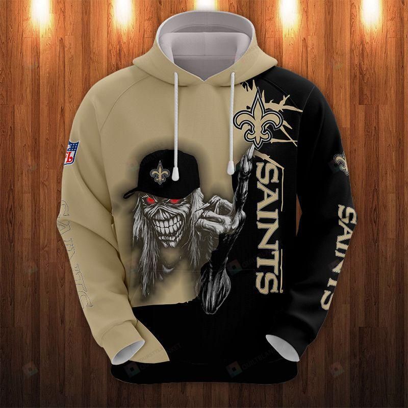 Iron Maiden New Orleans Saints 3D All Over Print Hoodie Hoodie
