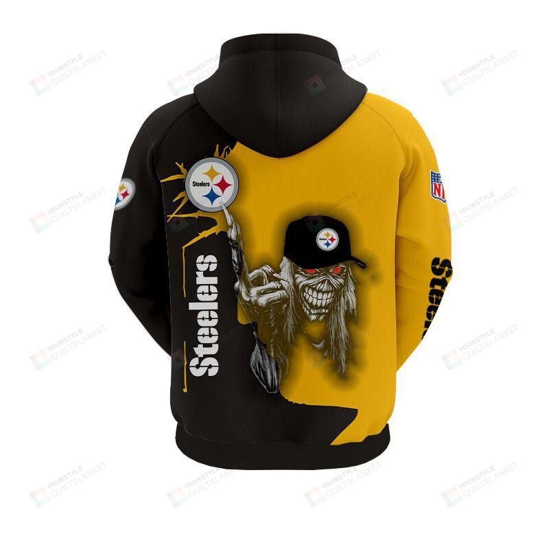 Iron Maiden Pittsburgh Steelers 3D All Over Print Hoodie Hoodie