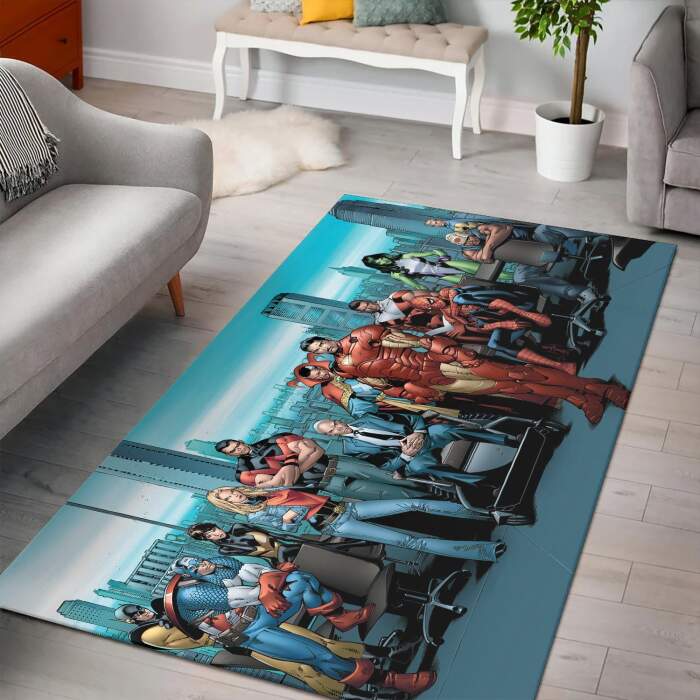 Iron Man And Characters Marvel Avengers Rectangle Rug – Custom Size And Printing
