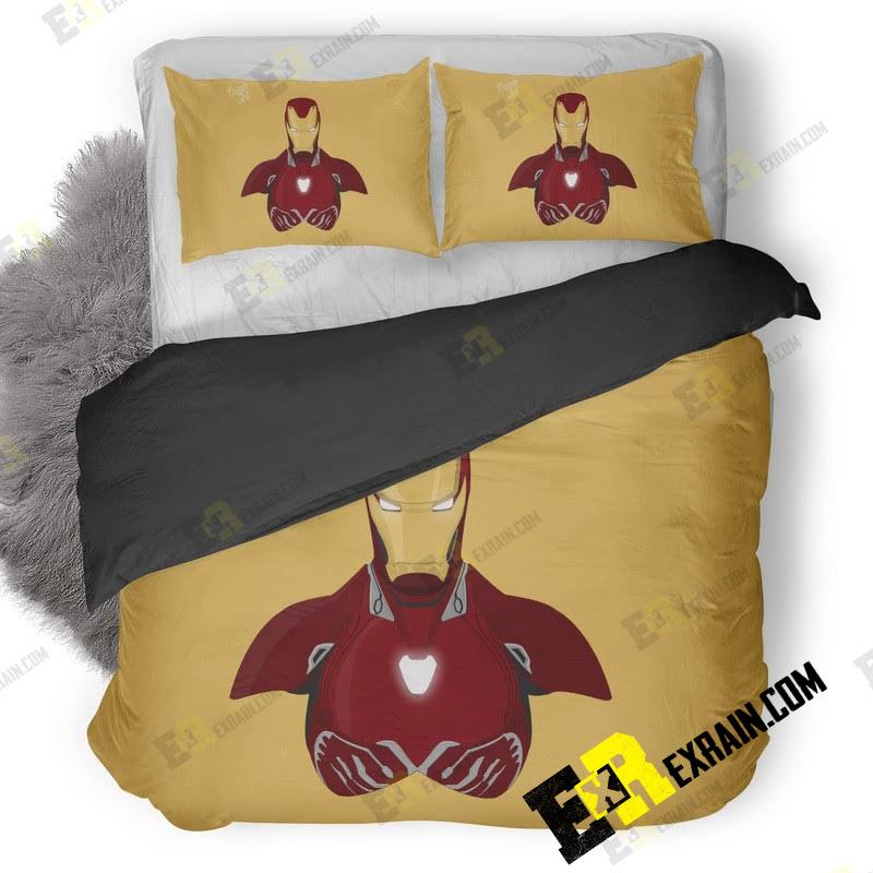 Iron Man Avengers Infinity War Minimalism 8K K7 3D Customized Duvet Cover Bedding Set