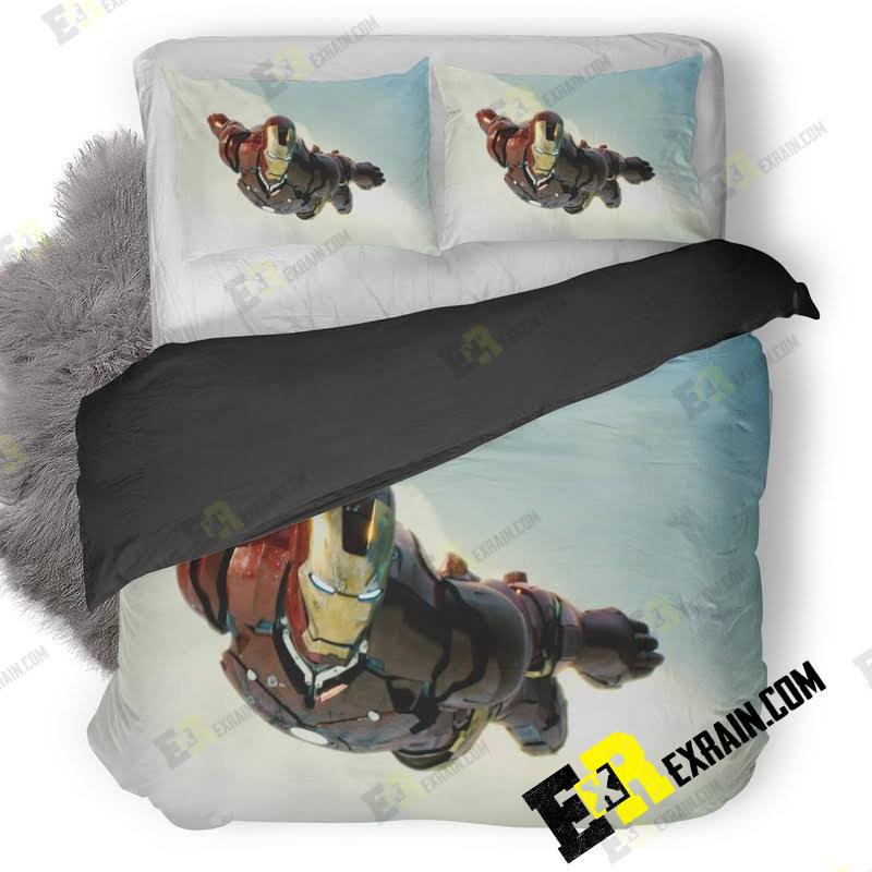 Iron Man Flight Pic 3D Customized Duvet Cover Bedding Set