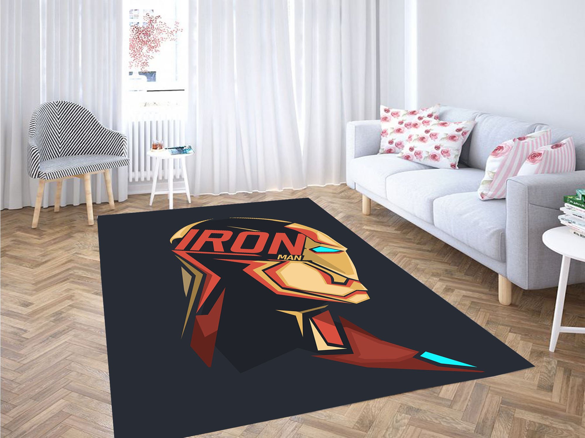 Iron Man Pop Head Carpet Rectangle Rug