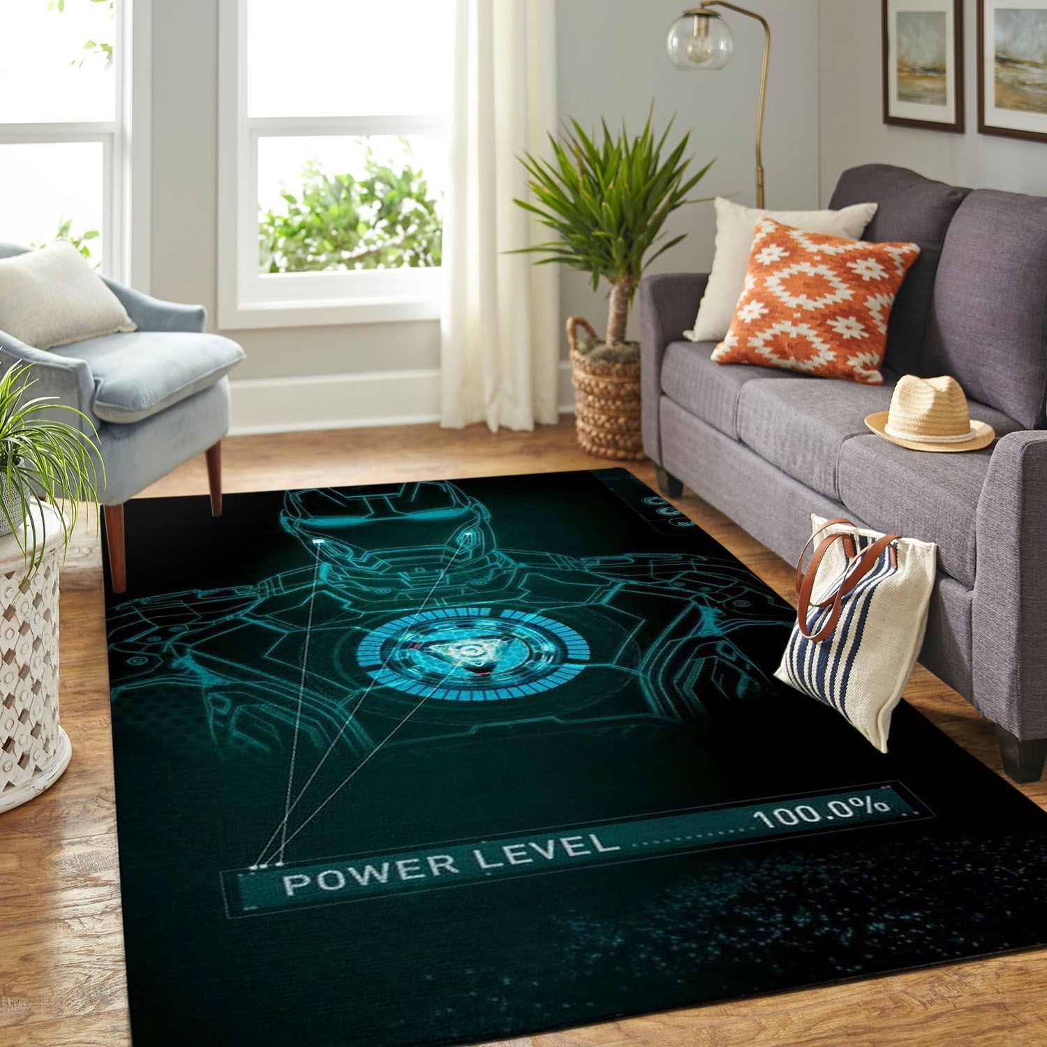 Ironman Living Room Area Rectangle Rug