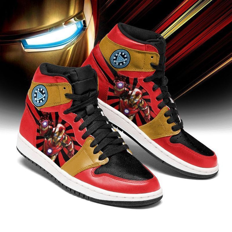 Ironman Marvel 4 High Top Air Jordan Sneaker, Air Jordan Hightop