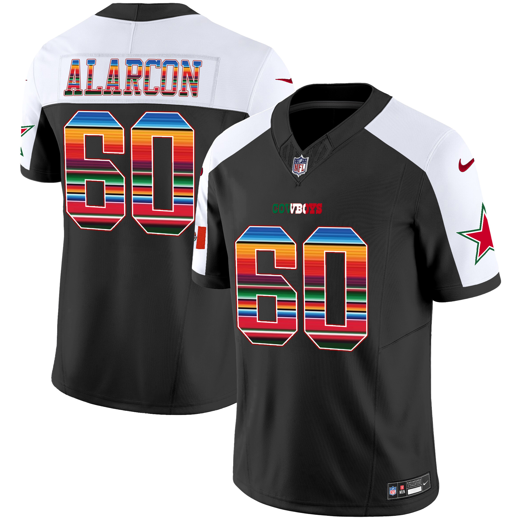 Isaac Alarcon Men's Dallas Cowboys Mexico Vapor Limited Alternate Jersey - All Stitched 