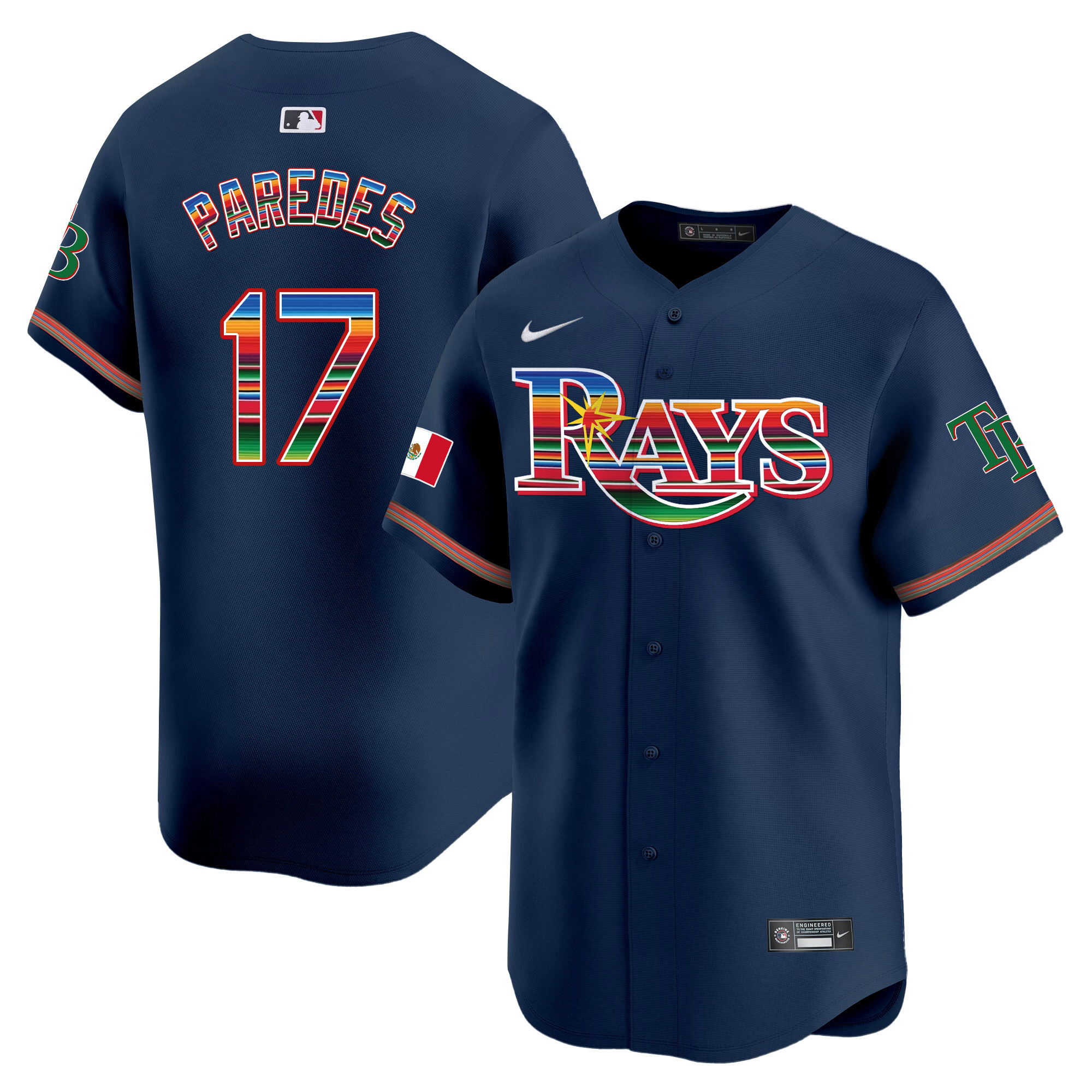 Isaac Paredes Men's Tampa Bay Rays Mexico Vapor Premier Limited Navy Jersey - All Stitched