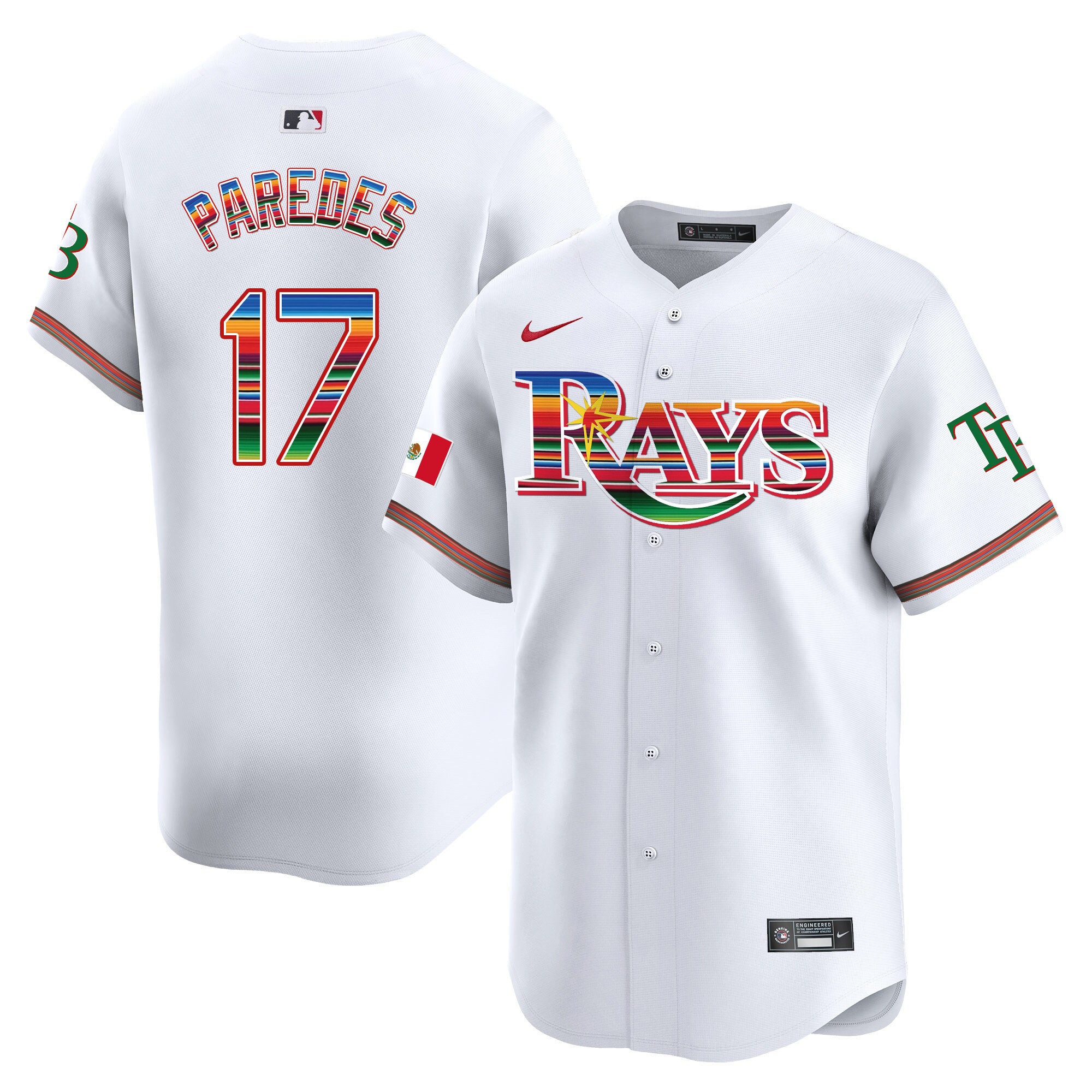 Isaac Paredes Men's Tampa Bay Rays Mexico Vapor Premier Limited White Jersey - All Stitched