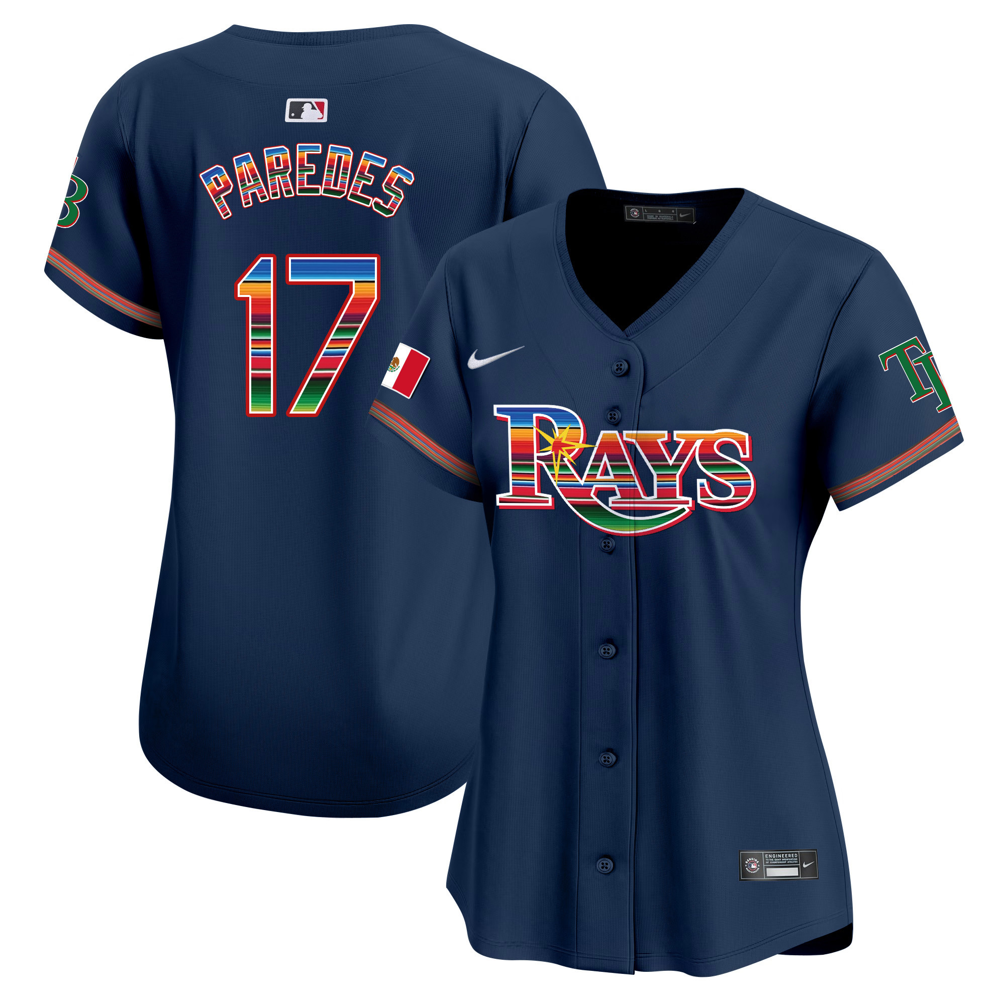 Isaac Paredes Women's Tampa Bay Rays Mexico Vapor Premier Limited Navy Jersey - All Stitched