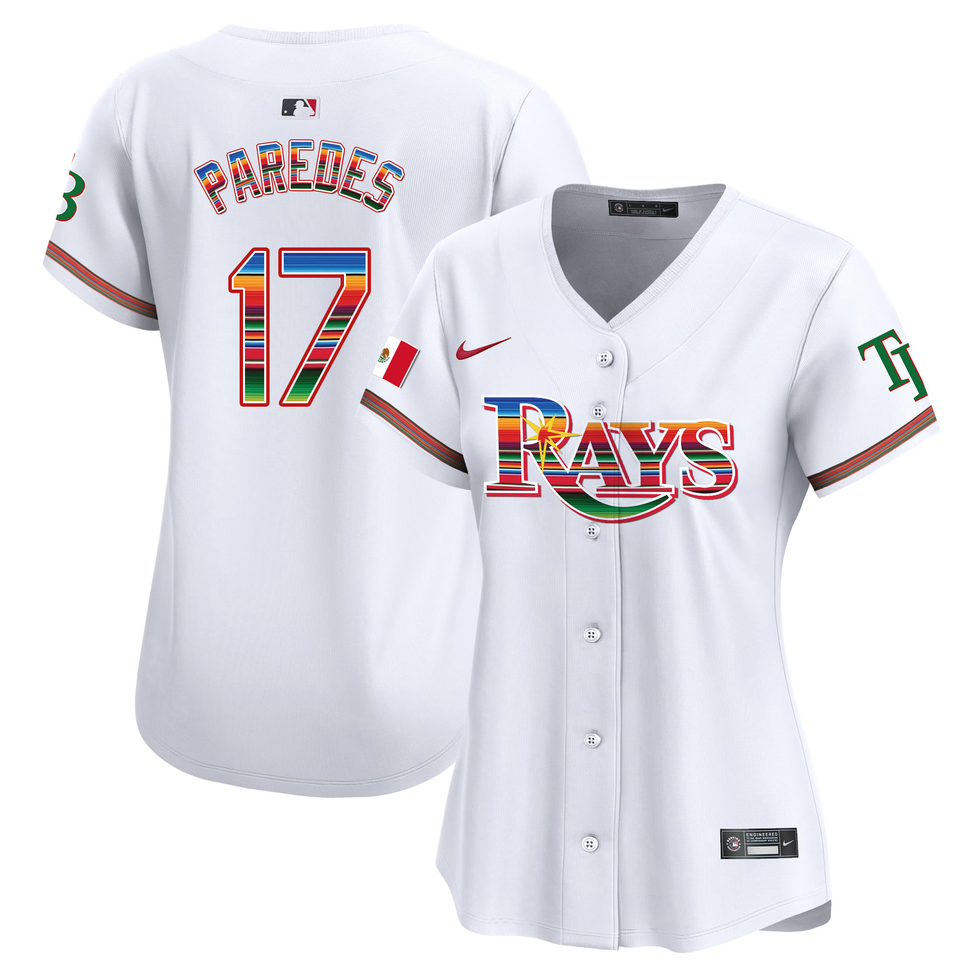 Isaac Paredes Women's Tampa Bay Rays Mexico Vapor Premier Limited White Jersey - All Stitched