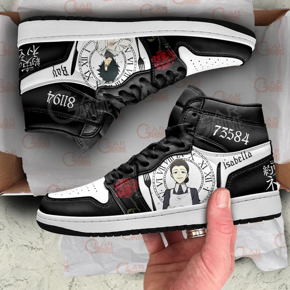 Isabella Ray JD1s Sneakers The Promised Neverland Anime Shoes, Air Jordan Hightop