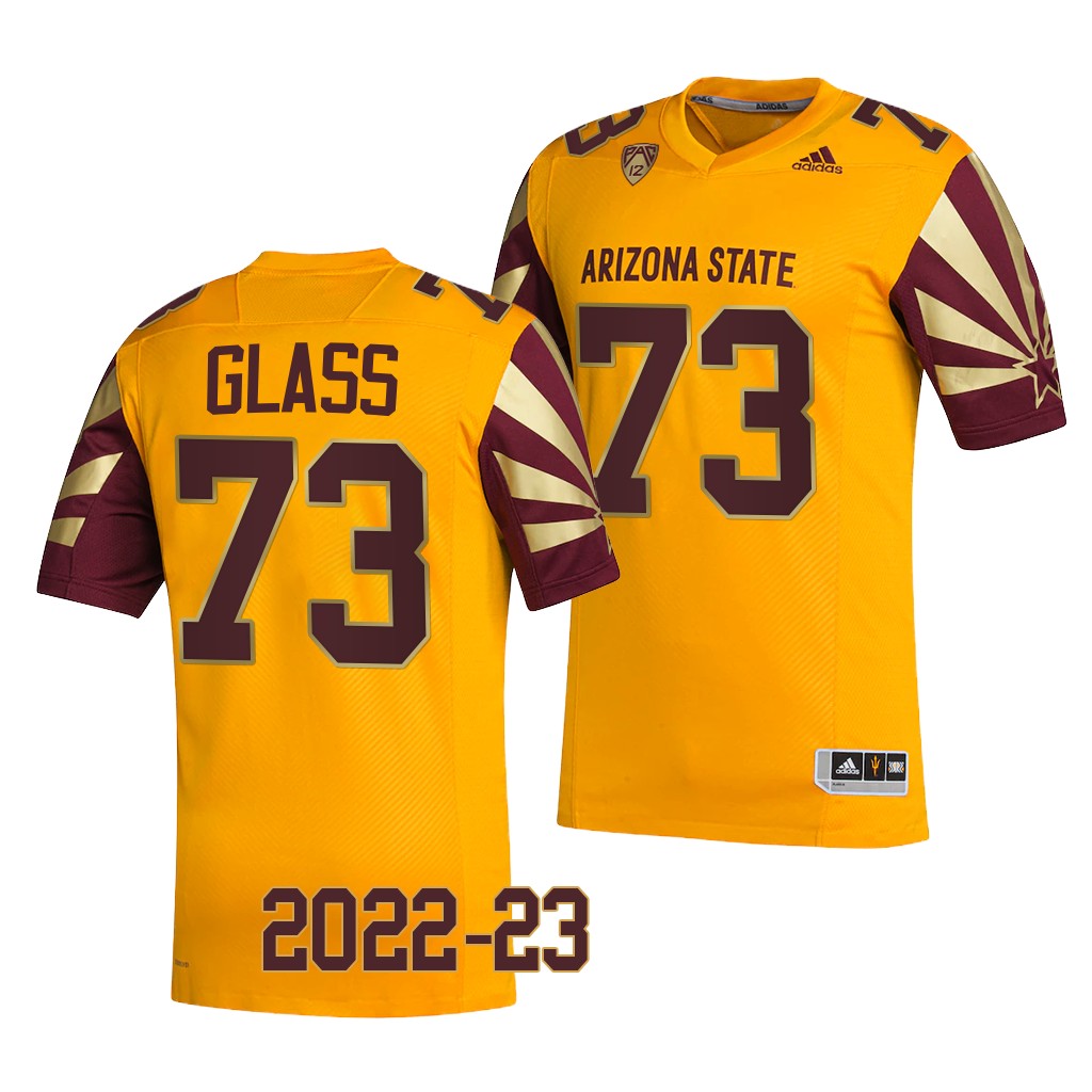 Isaia Glass Arizona State Sun Devils 2022-23 Reverse Retro Jersey Men's Gold #73 Uniform