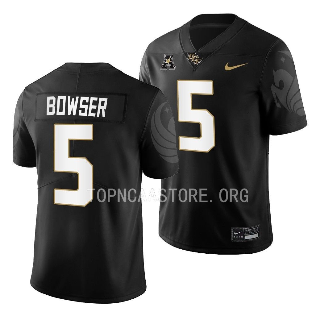Isaiah Bowser UCF Knights #5 Black Jersey 2022 College Men's Game Uniform