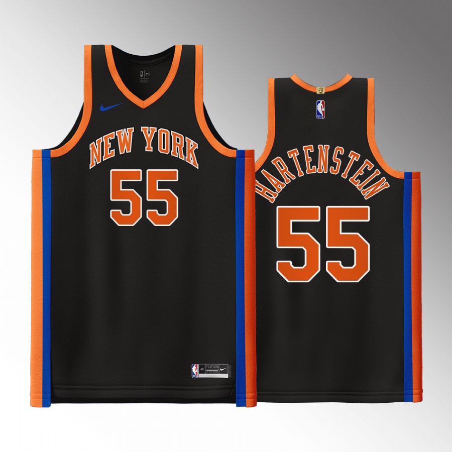 Isaiah Hartenstein 2022-23 Knicks #55 City Edition Jersey Black