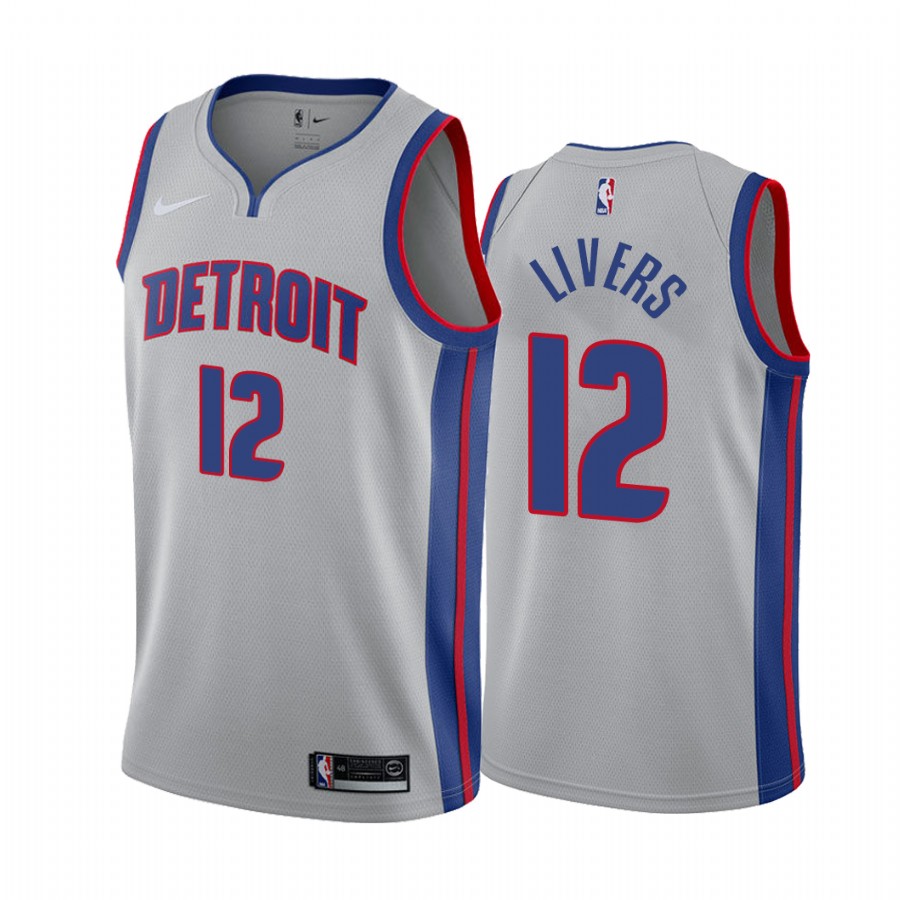 Isaiah Livers 2021 NBA Draft Detroit Pistons Statement Edition Jersey Gray