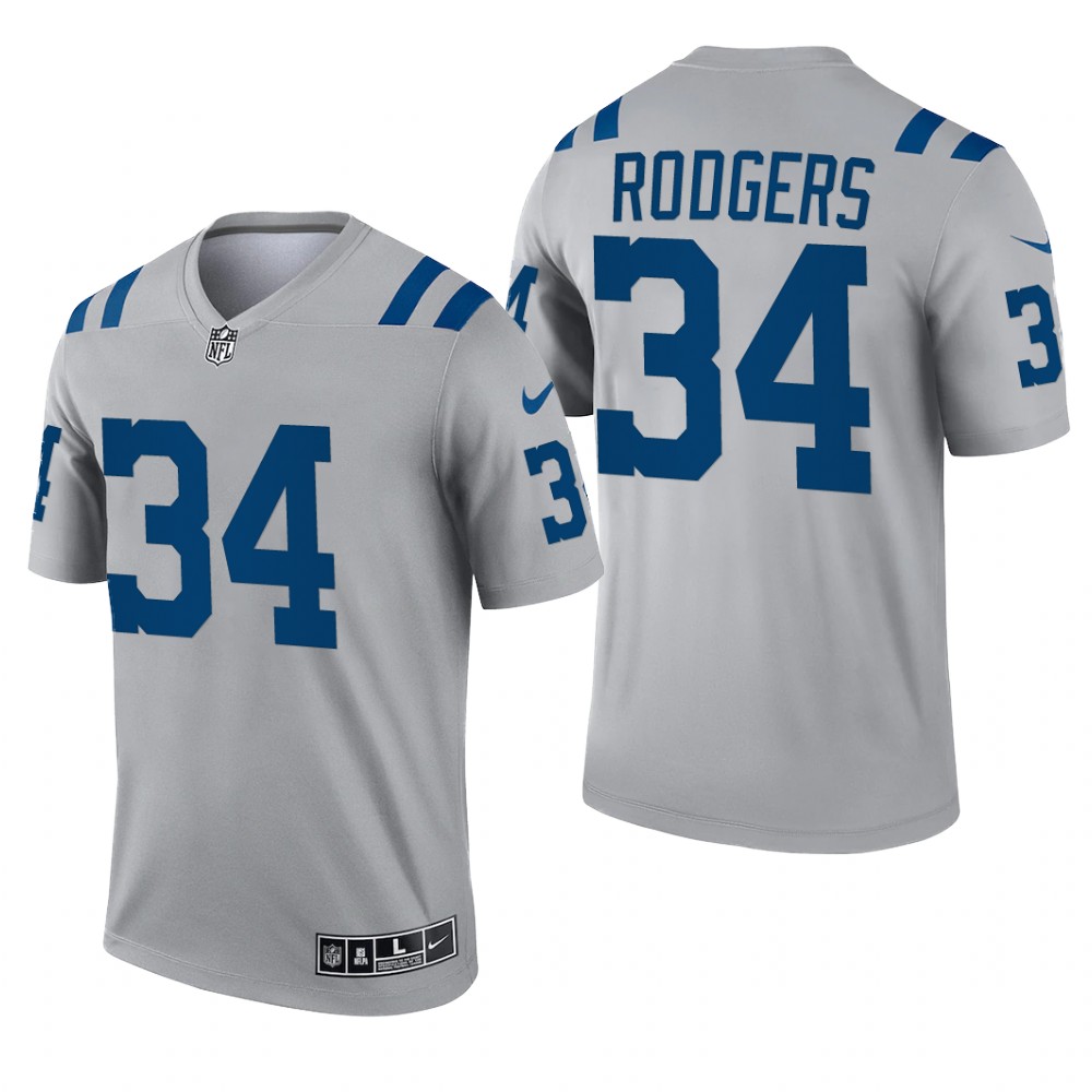 Isaiah Rodgers Indianapolis Colts Gray Jersey Inverted Legend - Men's