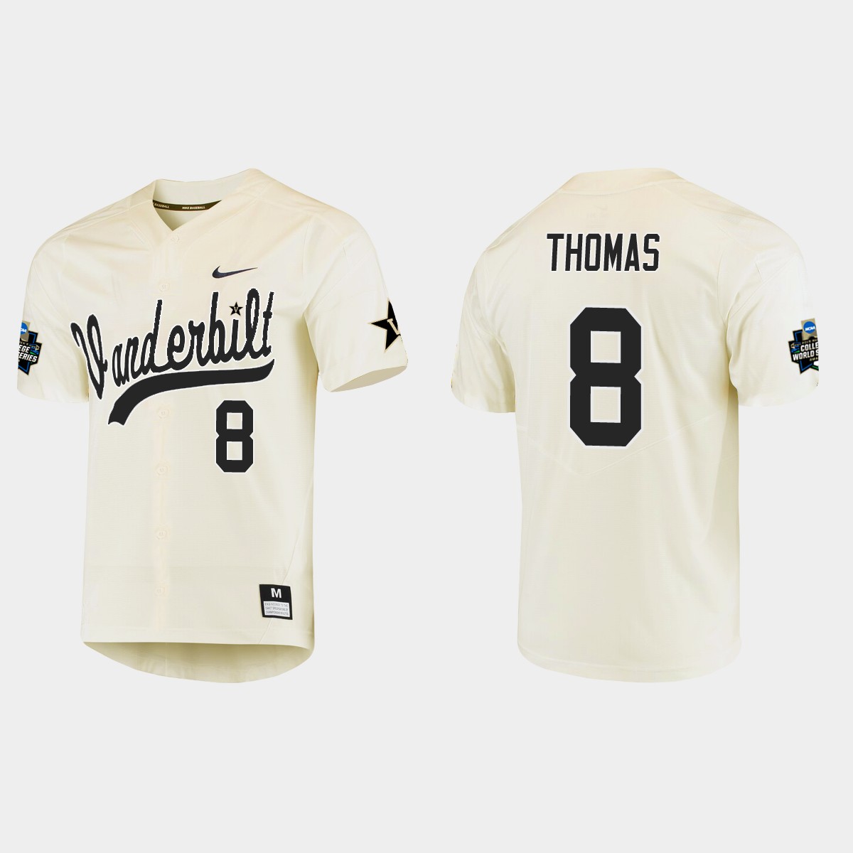 Isaiah Thomas Vanderbilt Commodores College World Series Jersey - Cream