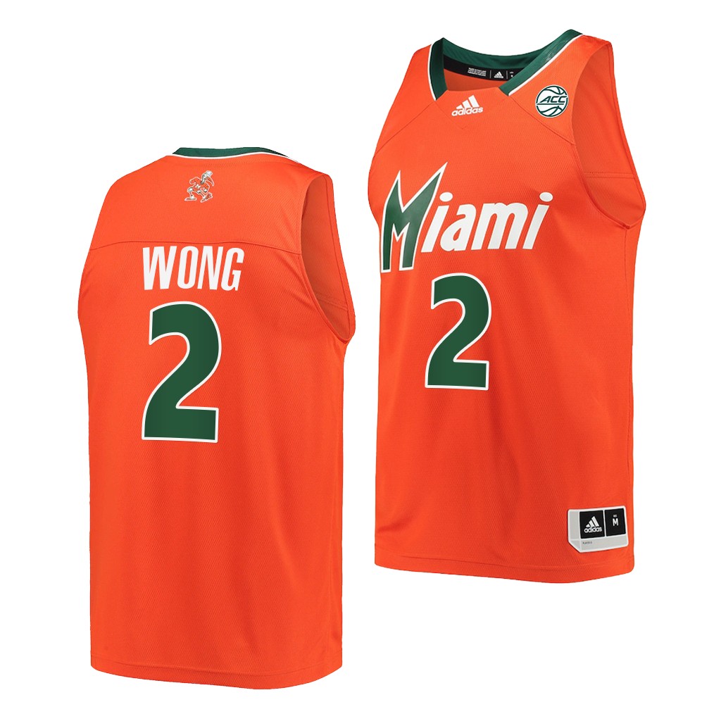 Isaiah Wong #2 Miami Hurricanes 2022 Reverse Retro Orange Jersey