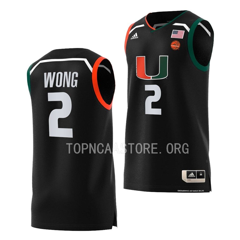 Isaiah Wong Miami Hurricanes #2 Black Jersey Swingman