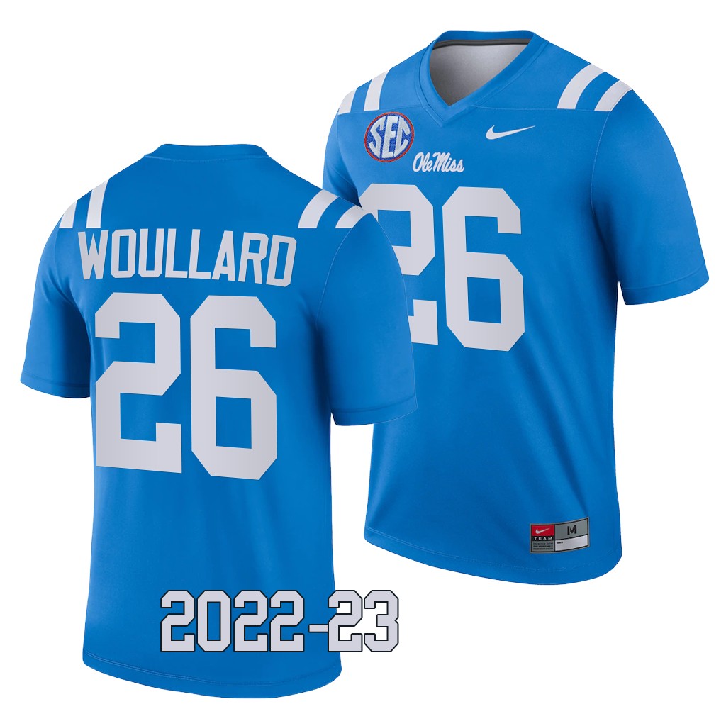 Isaiah Woullard Ole Miss Rebels 2022-23 College  Legend Jersey Men’s Powder Blue #26 Uniform