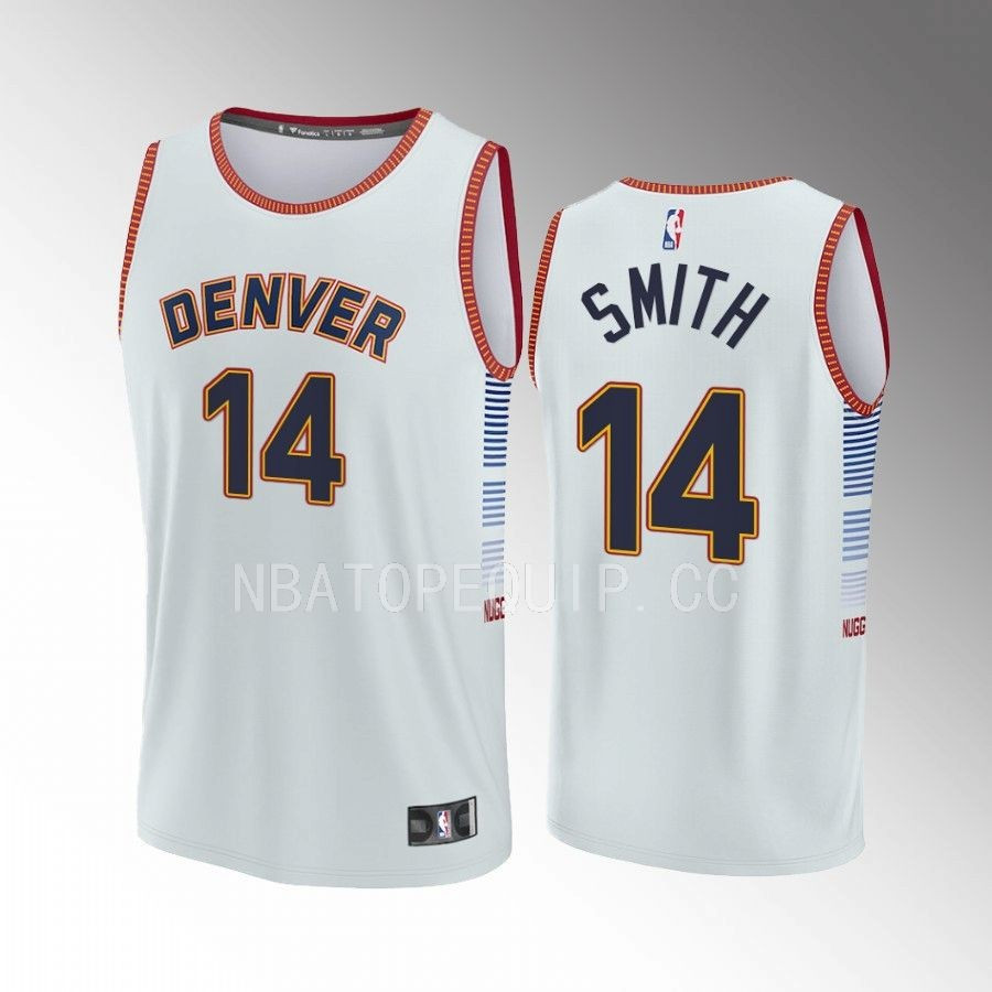 Ish Smith 14 Denver Nuggets Gray Jersey Fast Break Fastbreak 2022-23 City Edition