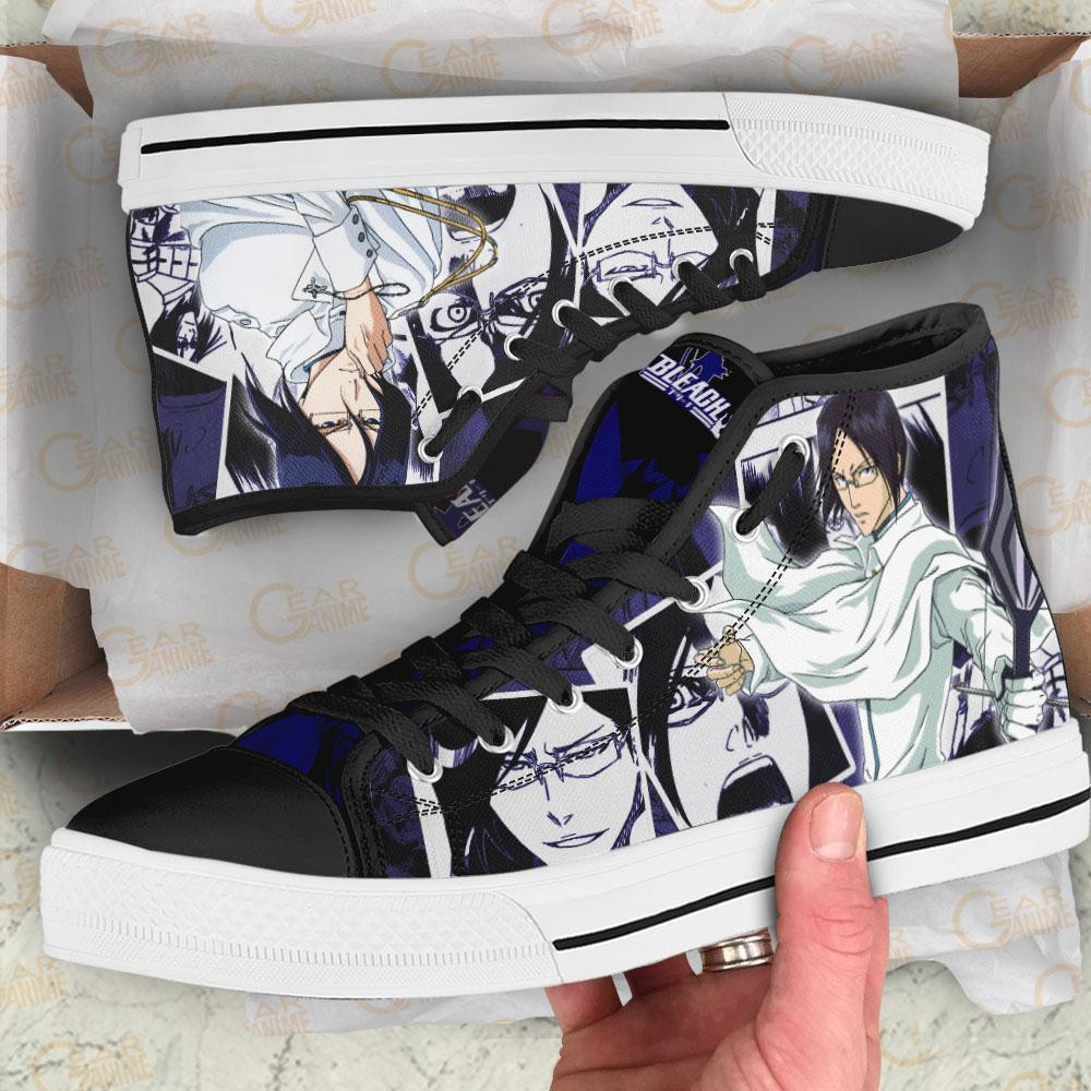 Ishida Uryu High Top Shoes Custom Bleach Anime Sneakers