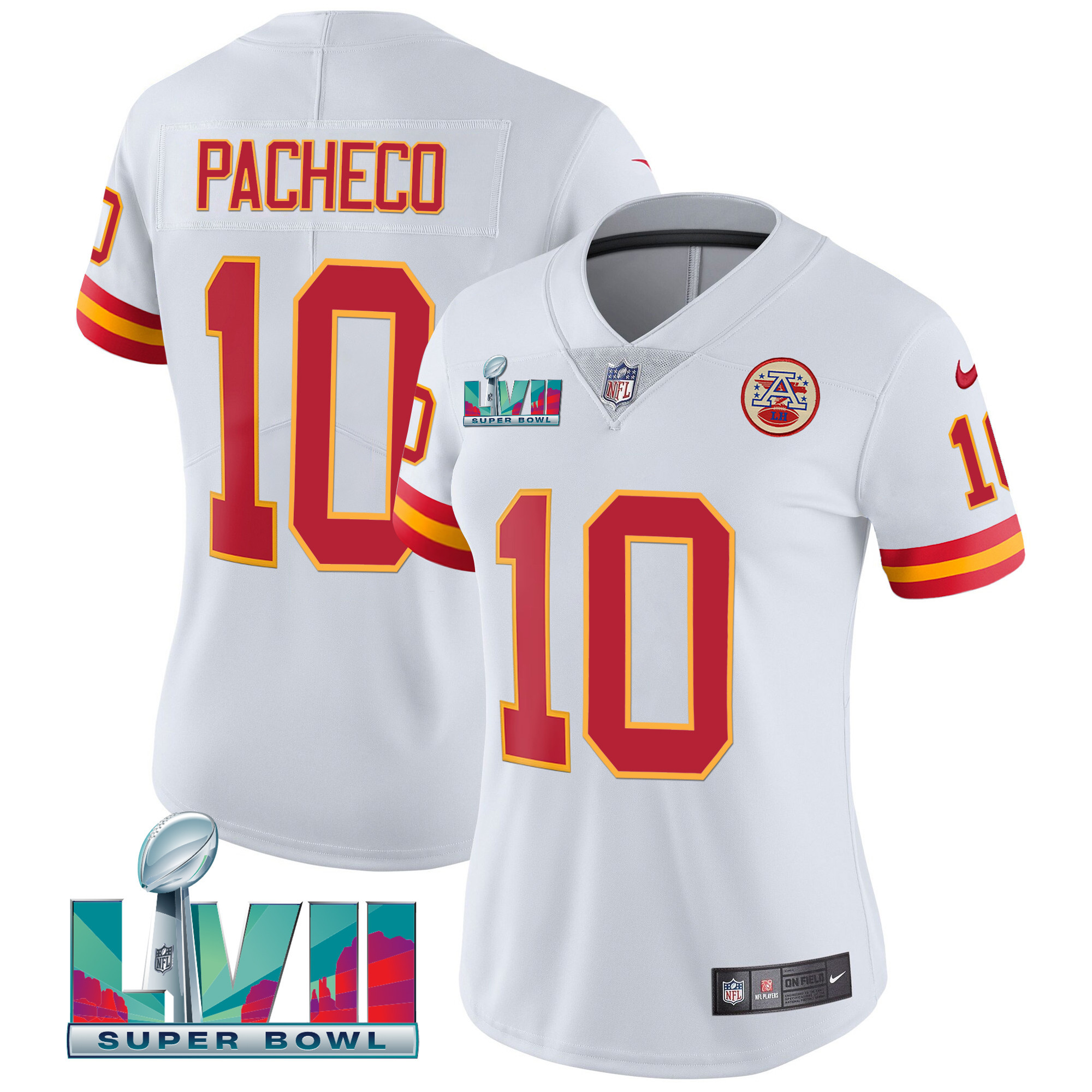 Isiah Pacheco Women's Kansas City Chiefs Throwback Limited Vapor White Jersey - All Stitched 