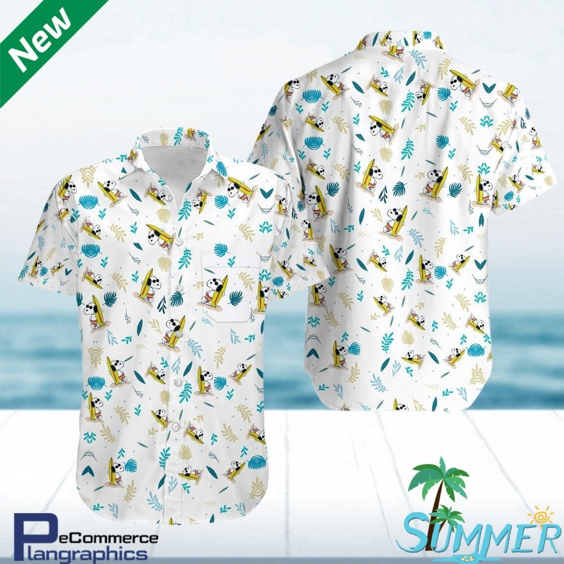 Island Snoopy Summer Aloha Shirt Hawaiian Aloha Shirt Hawaiian Beach Shirt