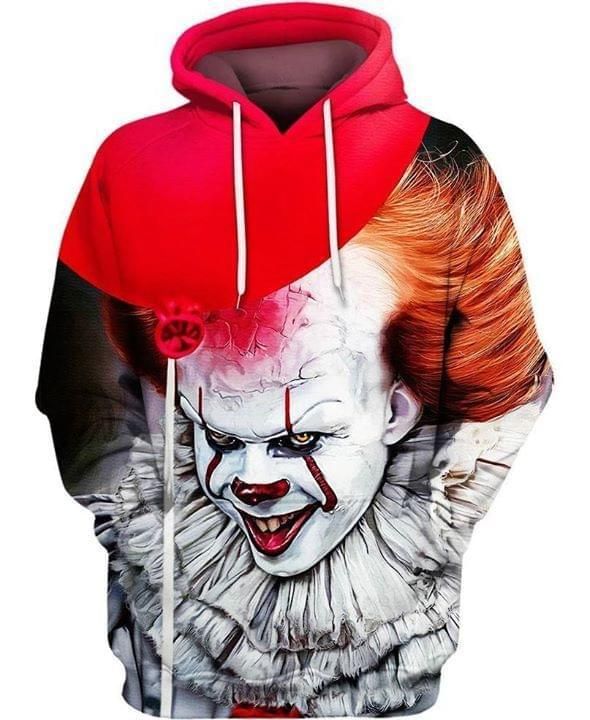 It Balloon Pennywise Halloween 3D Hoodie