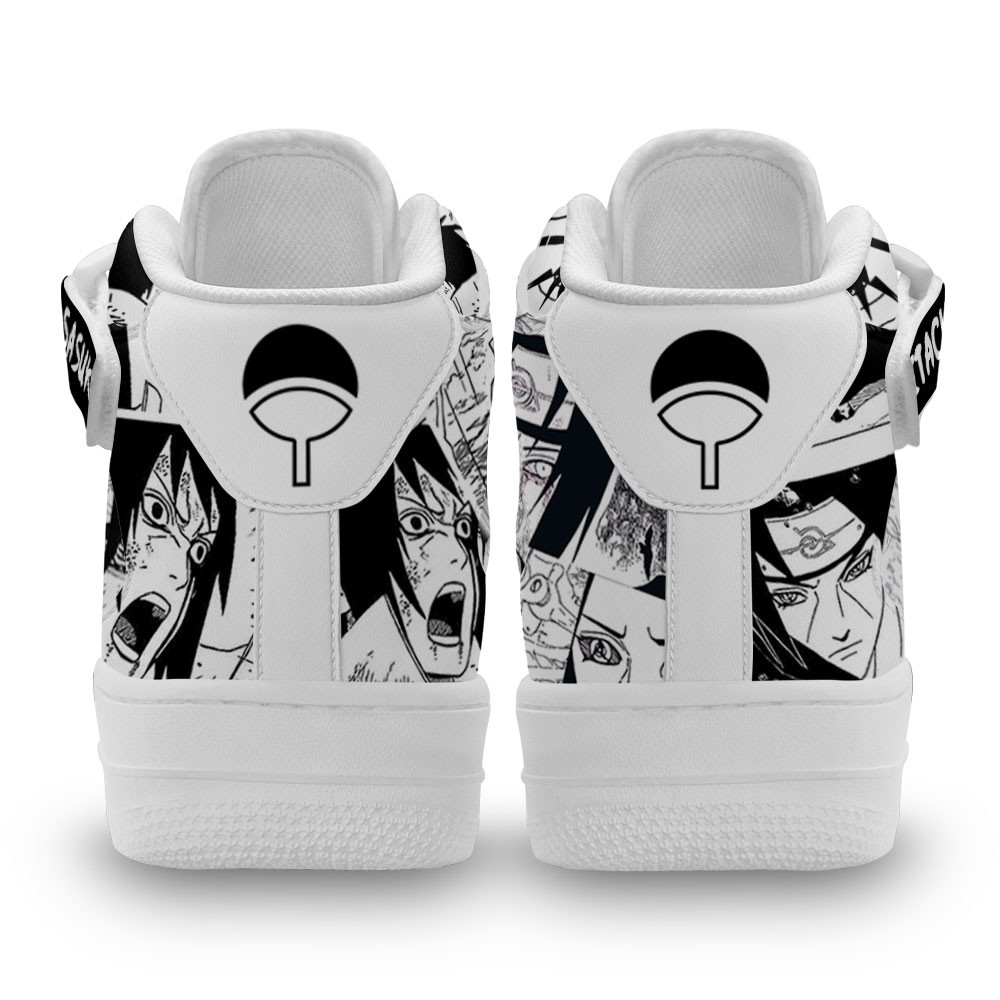 Itachi and Sasuke Sneakers Air Mid Custom Anime Shoes Mix Manga
