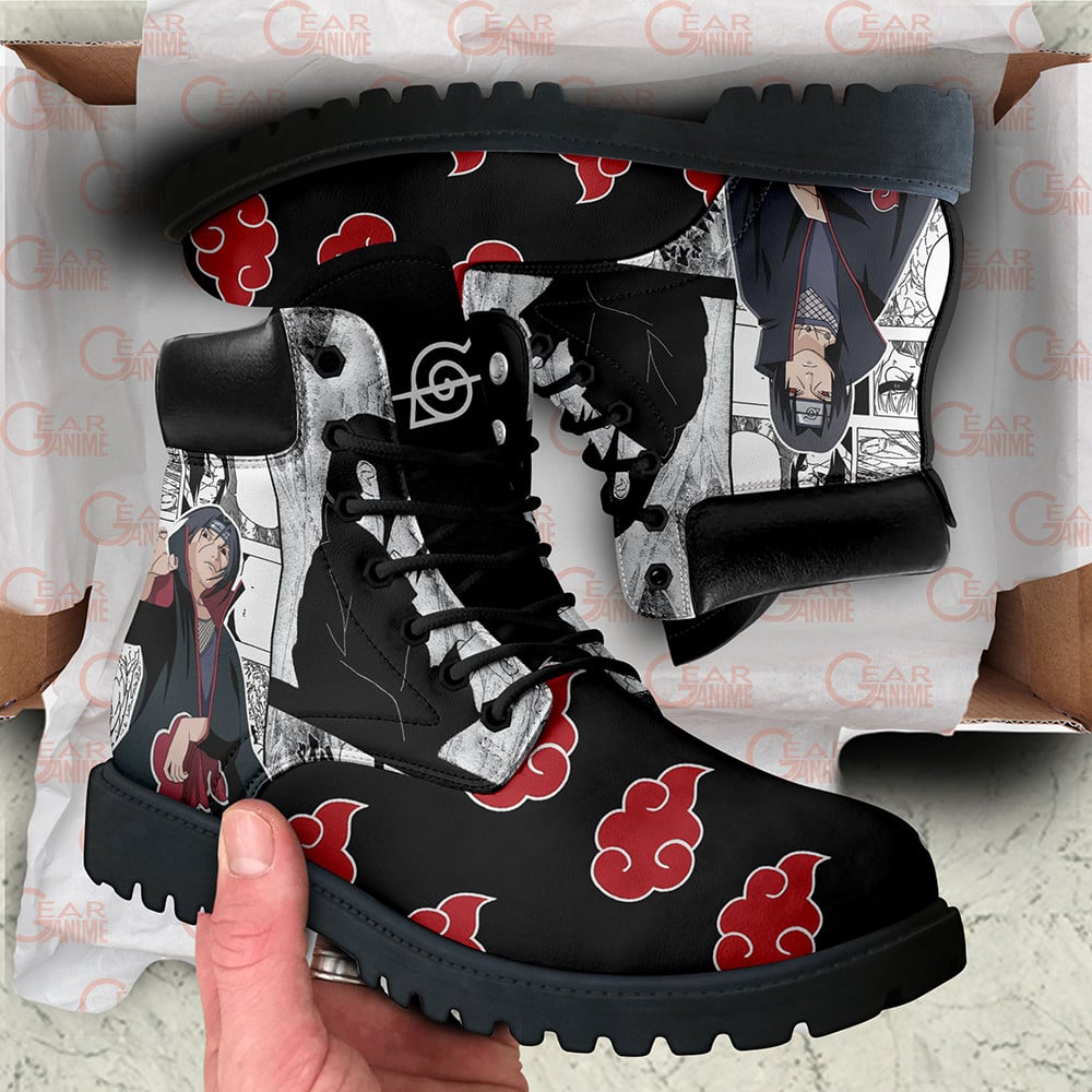 Itachi Uchiha Boots Custom Anime Shoes Mix Manga Style