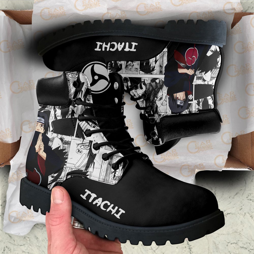 Itachi Uchiha Boots Manga Anime Custom Shoes