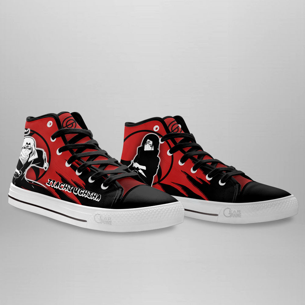 Itachi Uchiha High Top Shoes Anime Sneakers Manga Style