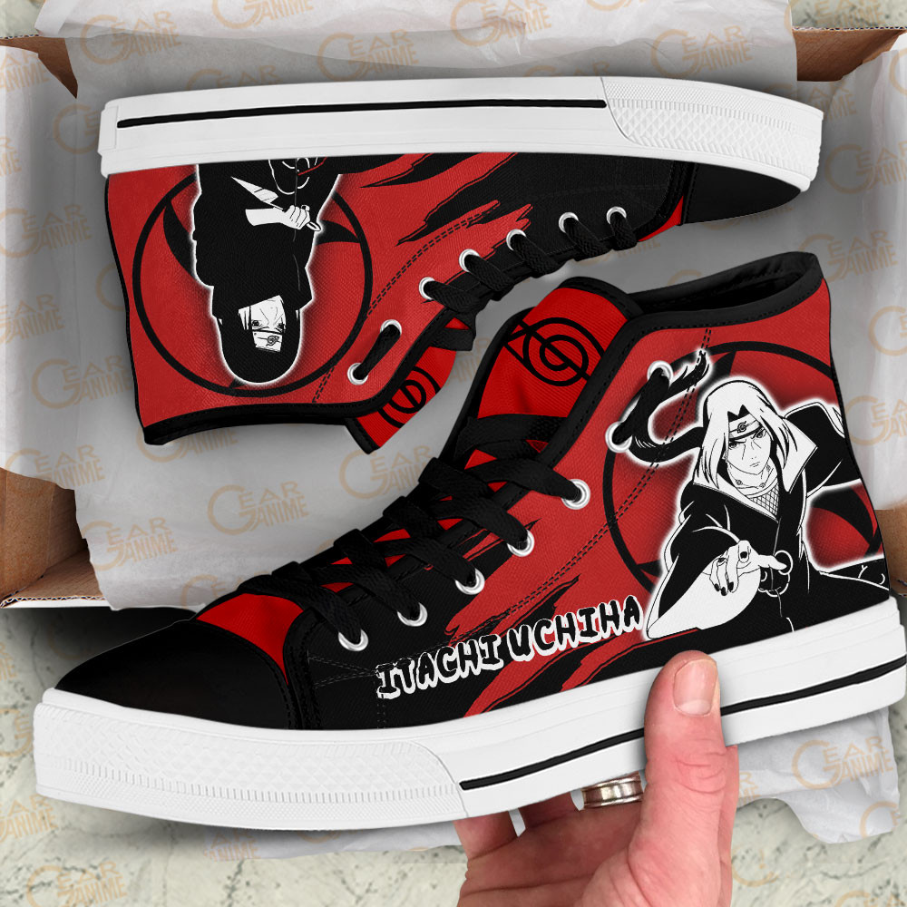 Itachi Uchiha High Top Shoes Anime Sneakers Manga Style