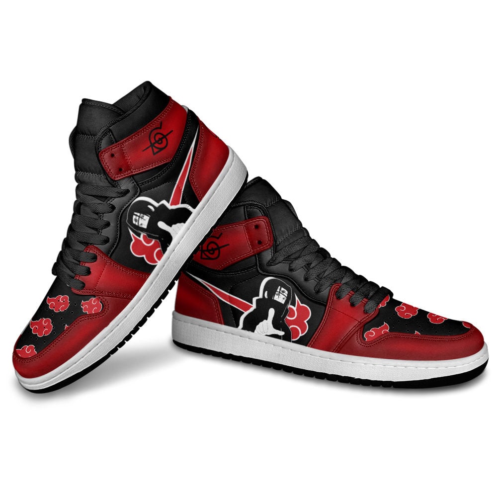 Itachi Uchiha JD1s Sneakers Akatsuki Anime Shoes For Fans, Air Jordan Hightop