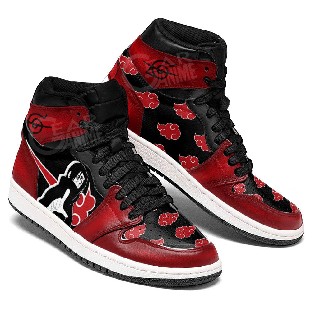 Itachi Uchiha JD1s Sneakers Akatsuki Anime Shoes For Fans, Air Jordan Hightop