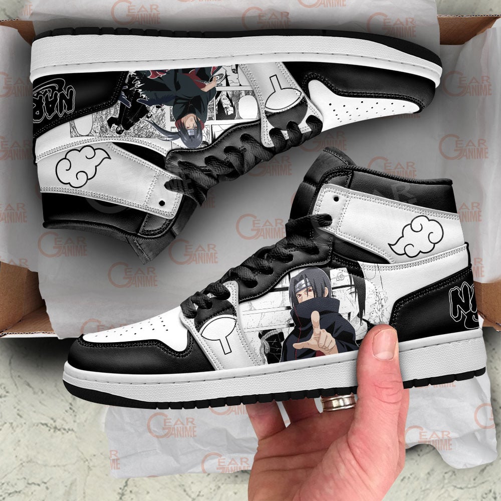 Itachi Uchiha JD1s Sneakers Manga Anime Shoes, Air Jordan Hightop