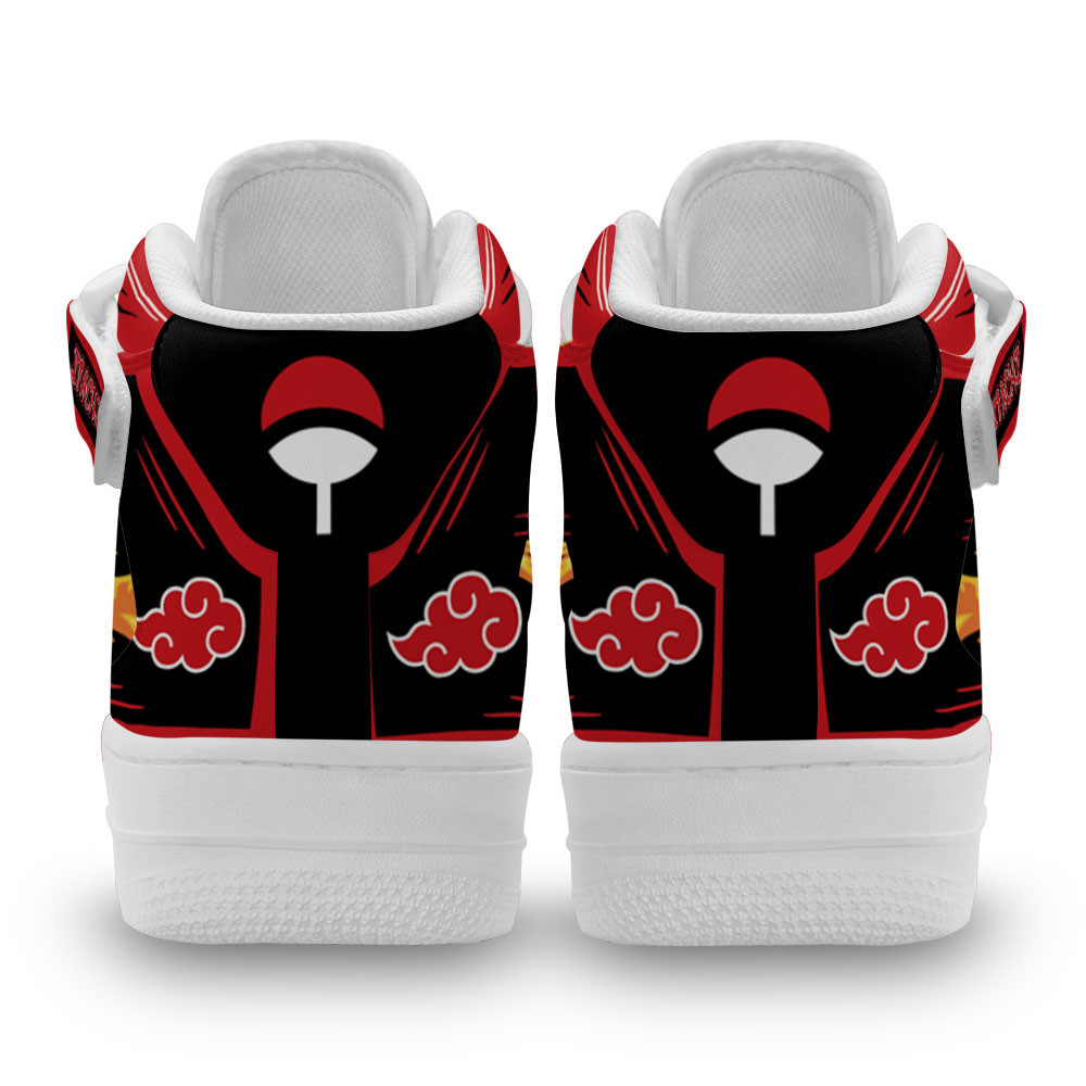 Itachi Uchiha Katon Sneakers Air Mid Custom Akatsuki Anime Shoes