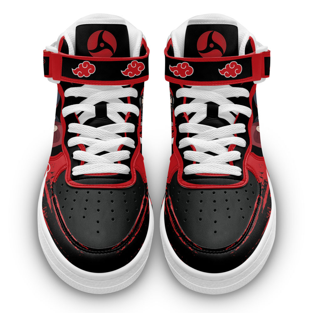 Itachi Uchiha Sneakers Air Mid Custom Akatsuki Anime Shoes
