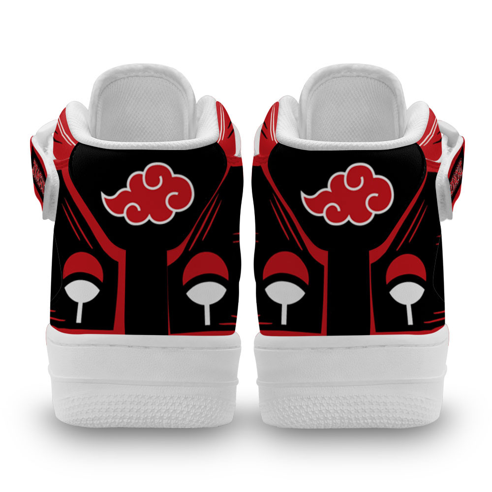 Itachi Uchiha Sneakers Air Mid Custom Akatsuki Anime Shoes