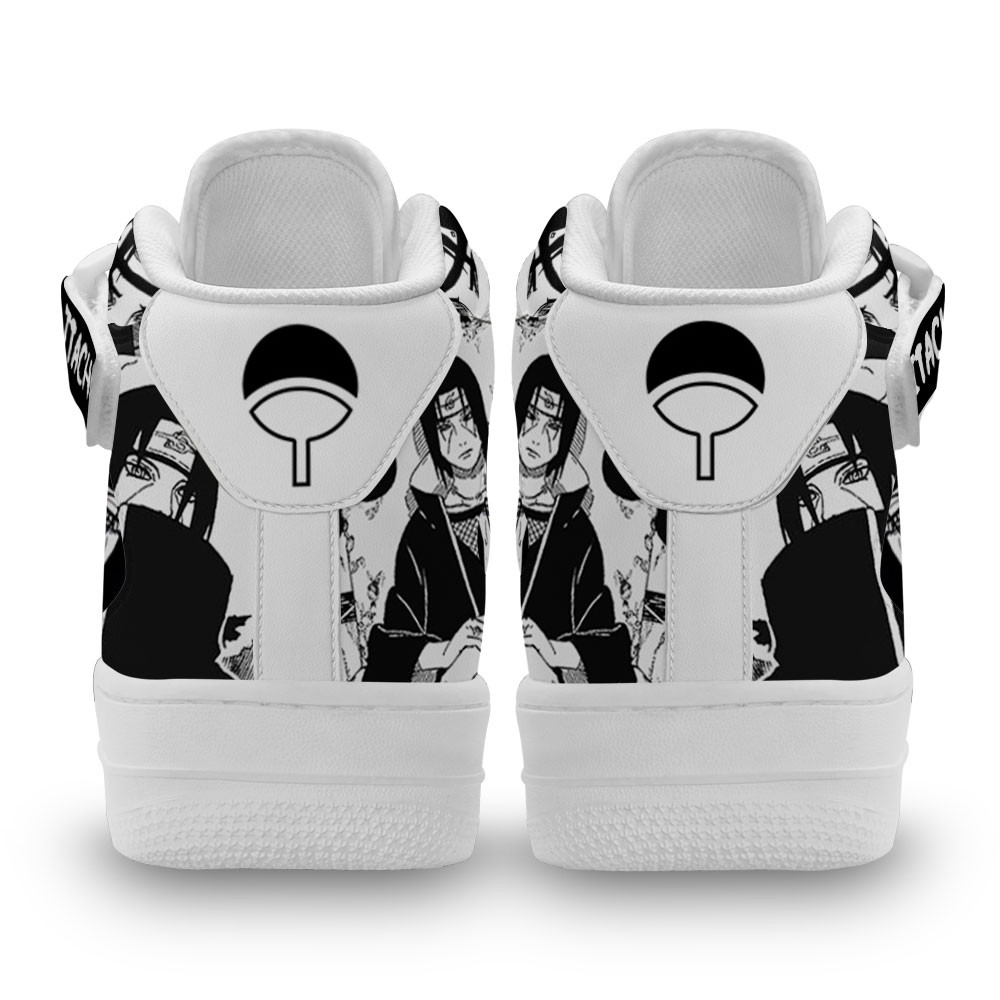 Itachi Uchiha Sneakers Air Mid Custom Akatsuki Anime Shoes Mix Manga
