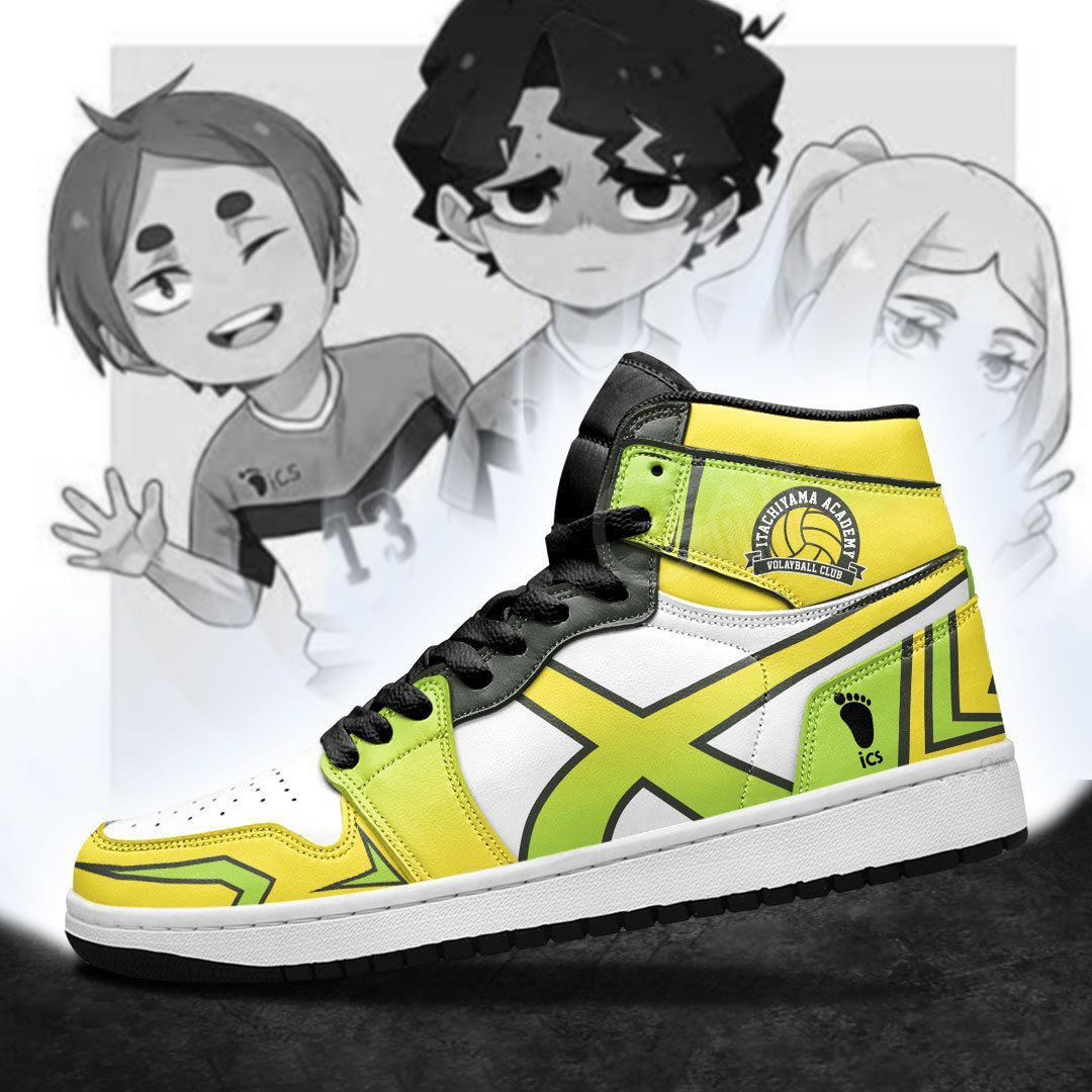 Itachiyama Academy Haikyuu Anime 1 High Top Air Jordan Sneaker, Air Jordan Hightop