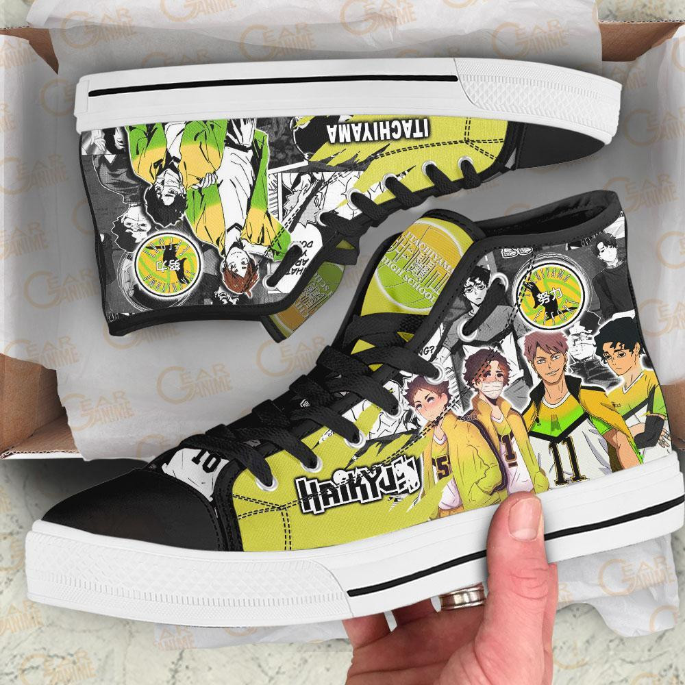 Itachiyama Academy High Top Shoes Custom Manga Anime Haikyuu Sneakers