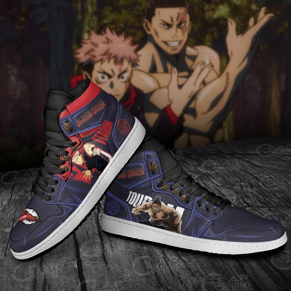 Itadori and Toudou JD1s Sneakers Jujutsu Kaisen Anime Shoes, Air Jordan Hightop
