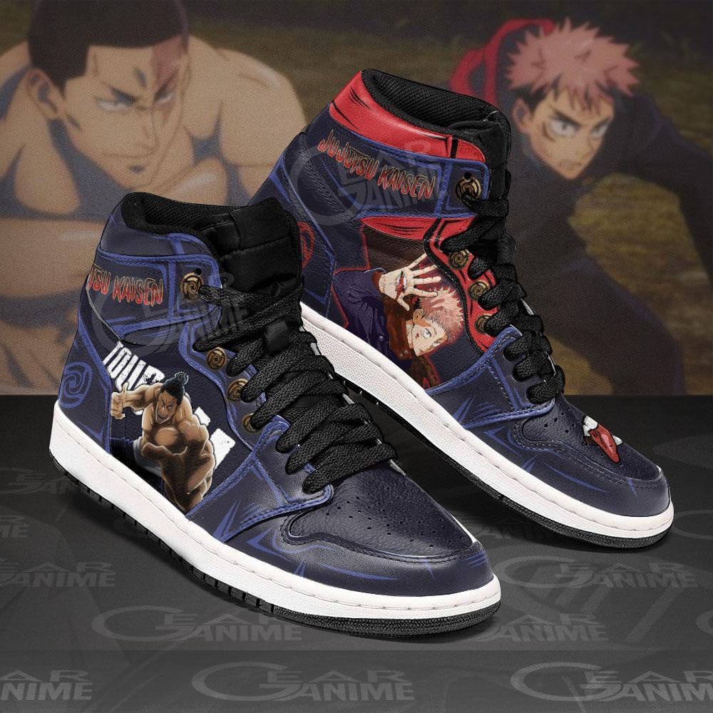Itadori and Toudou JD1s Sneakers Jujutsu Kaisen Anime Shoes, Air Jordan Hightop